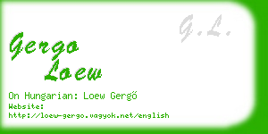 gergo loew business card
